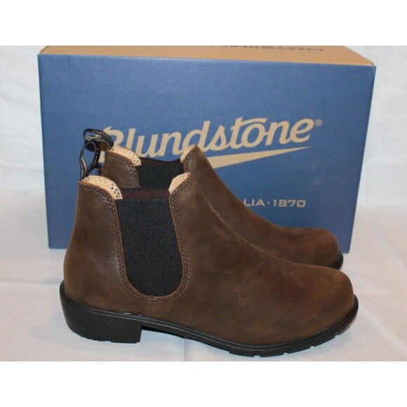 Blundstone Women's 1970 Chelsea Leather Ankle Boots Antique Brown Sz NEW - Picture 1 of 8